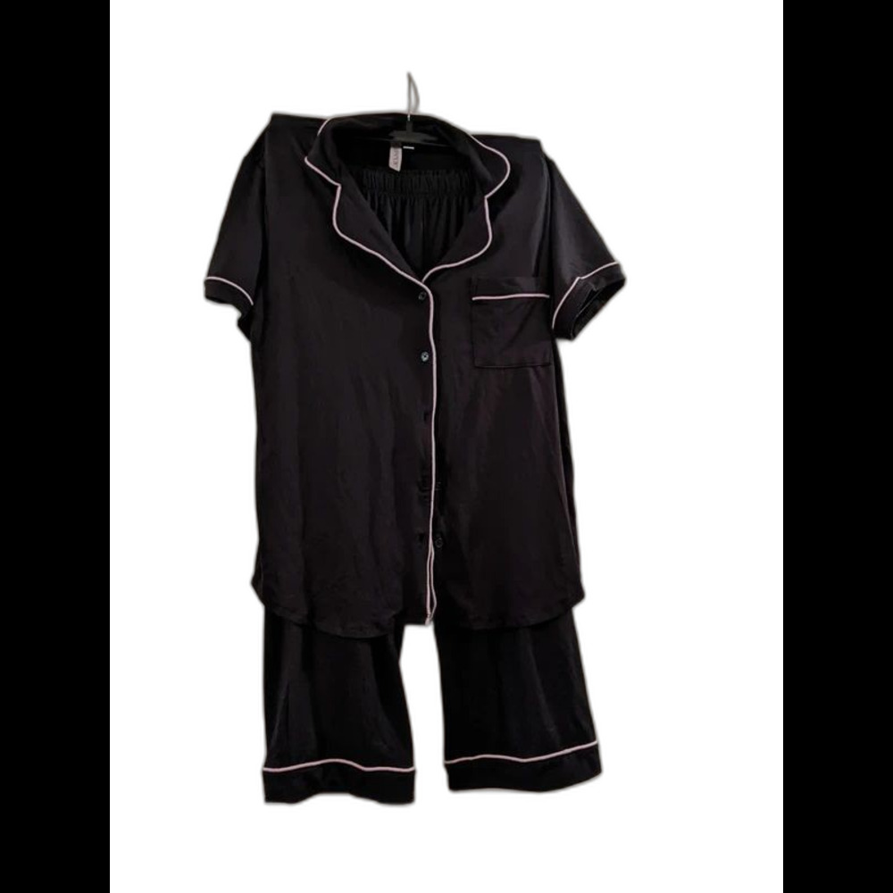Joyspun Pajama Set Black Soft Short Sleeve Sz S